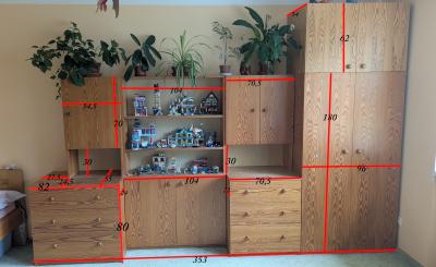 Skříňová stěna - za odvoz