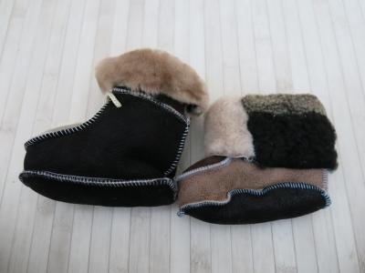 kožené navlékací botičky