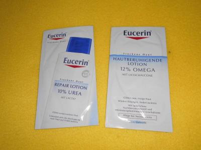 2 vzorky Eucerin po expiraci.