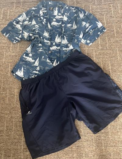 Zdarma nové kraťasy XXL + košile XXL + triko s dlouhým rukáv