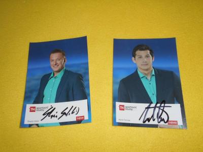 Podepsané fotografie moderátorů  sportovních novin -
