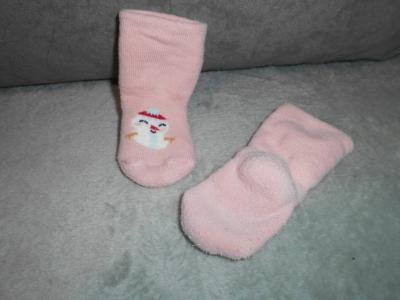 Teplé růžové mimi ponožky,