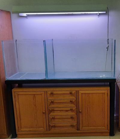 Daruji za odvoz dvě lepená akvária a příslušenství