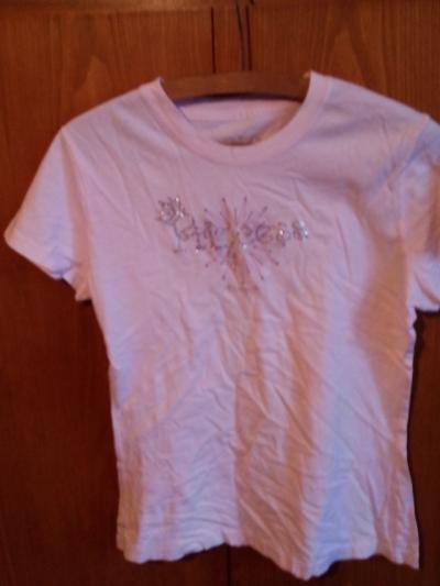 růž tričko s korálky S