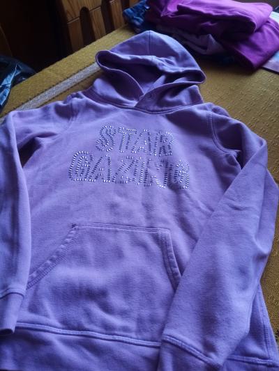 růžová mikina s nápisem  asi 140