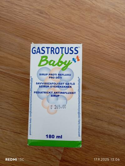 Sirup proti refluxu miminek Gastrotuss baby