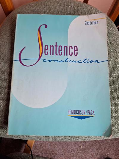Kniha pro výuku angličtiny Sentence construction