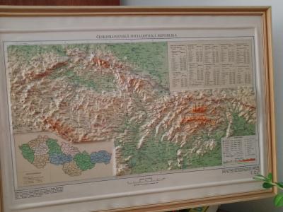 Plastická mapa Československa