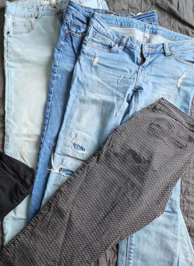 3x dámské džíny vel. M, kalhoty a legíny