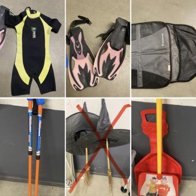 Neopren dětský 7-9 let, ploutve, lopata na sníh, hůlky