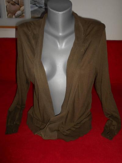 Hnědý krátký kardigan,