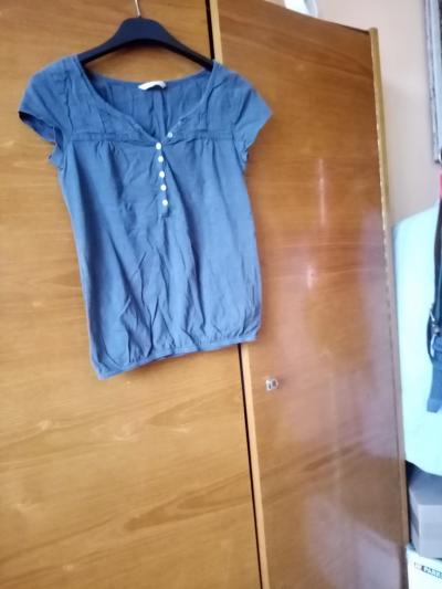 tenké bavlněné tričko šedé S