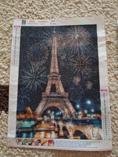 Diamantovy obrazek Eiffelovka