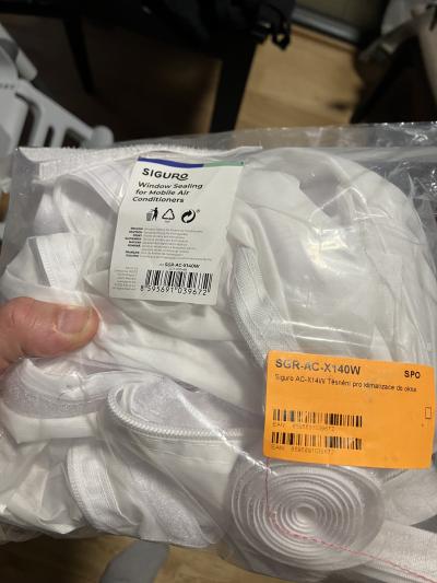 Suchý zip bílý 4m - Těsnění do okna pro klimatizaci