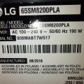 TV LG  65SM8200PLA, uhlopříčka 164cm, funkční