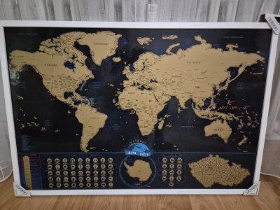 Stírací mapa světa