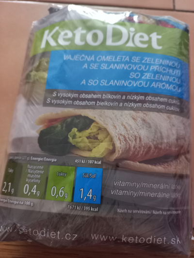 KetoDiet vajecna omeleta se slaninou