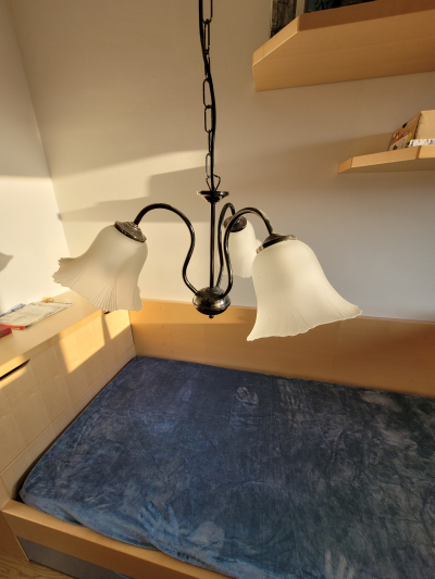 Trojramenny závesný lustr, patice E14