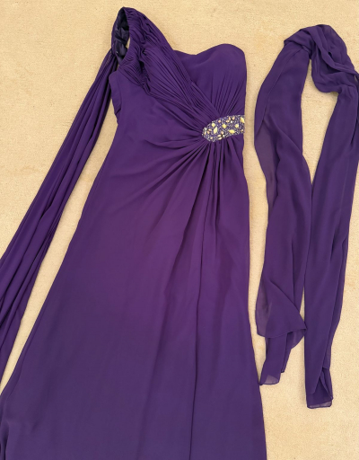 Nové plesové šaty velikost S + šál