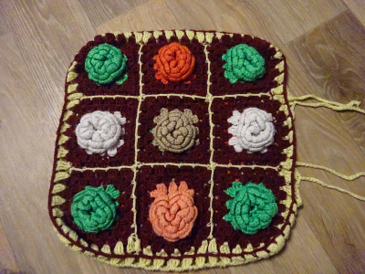 háčkovaný povlak na polštář vel 35-40x35-40