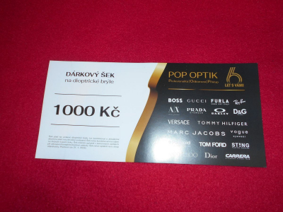 Dárkový šek do POP Optik