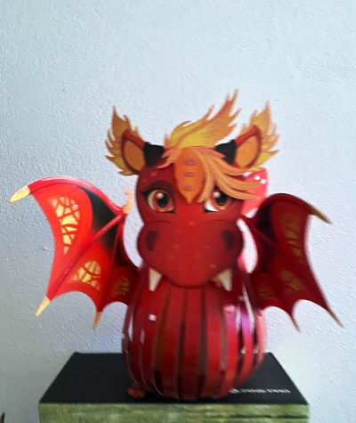 Papírová lucernička - dráček