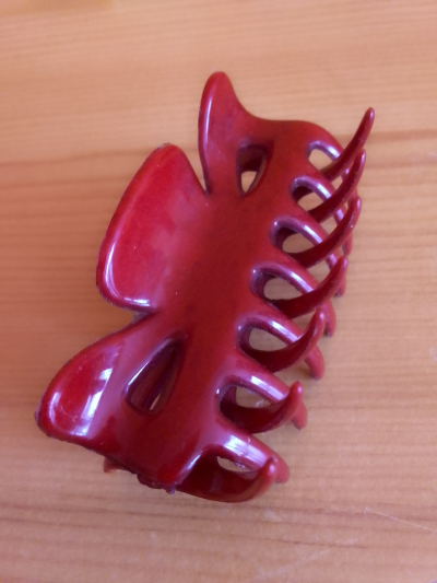 KLIPS DO VLASŮ červený 5 cm