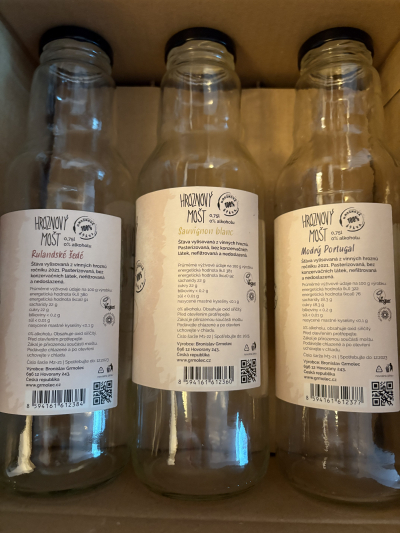 6x skleněná lahev 0,75 s širokým hrdlem