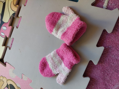 Detske rukavičky růžové