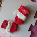 Detske  rukavičky cervenobílé