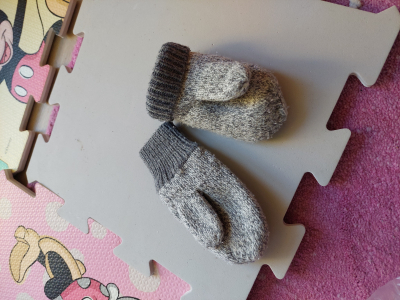 Detske rukavice šedé