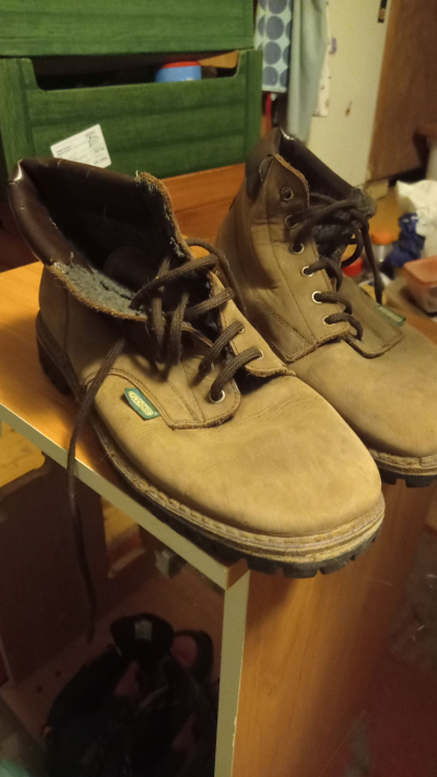 Zateplené pánské kožene boty 44-45 cca