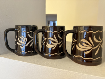 3x keramický půllitr