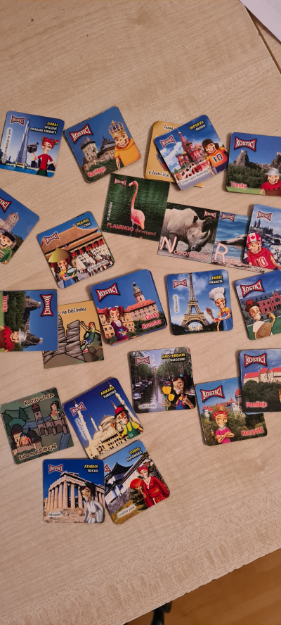 Magnetky - kostíci - převážně města