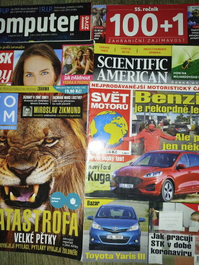 Různé druhy časopisů