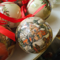 Vánoční dekorace, plastové baňky santa.