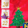 Vánoční dekorace, adventní kalendár.p