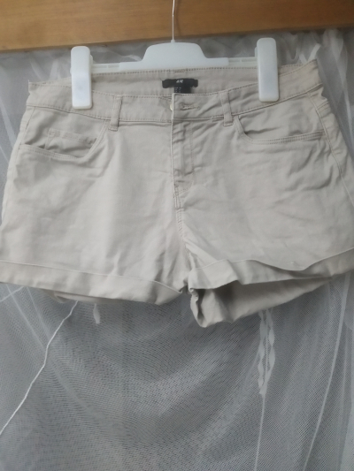 Džínové kraťasy béžové