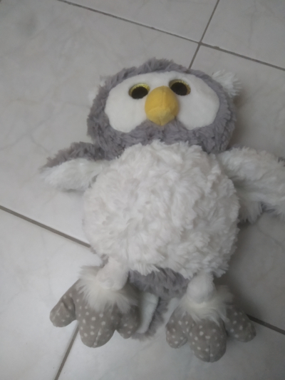 Plyšová sovička s otáčecí hlavou