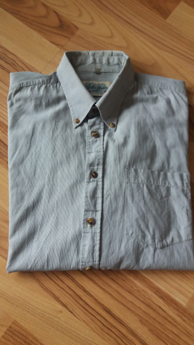 Pěkná pánská bavlněná košile vel. cca 41/43 jemný proužek