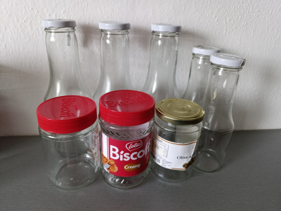 Sklenice různých velikostí