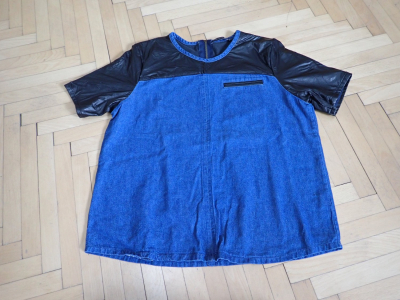 Triko 4, džínovina/koženka, velikost 134/140