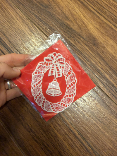 Krajkova vanocni ozdoba