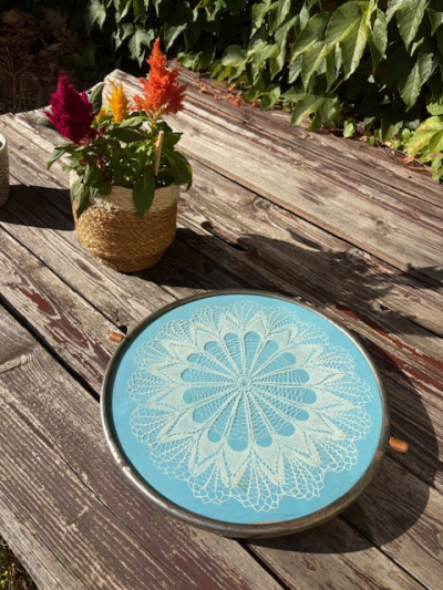 Historický podnos na dort a konvička