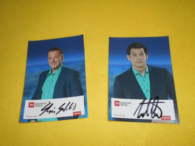 Podepsané fotografie moderátorů sportovních novin*