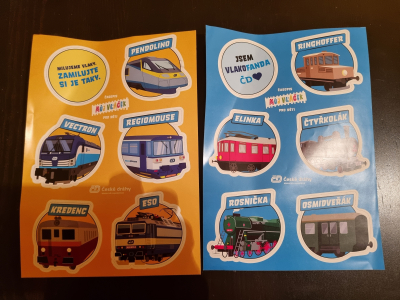 Samolepky lokomotiv pro malé fanoušky mašinek