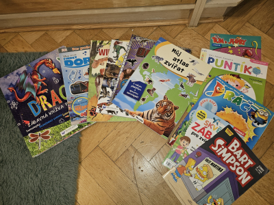 Dětské časopisy a samolepkové knihy