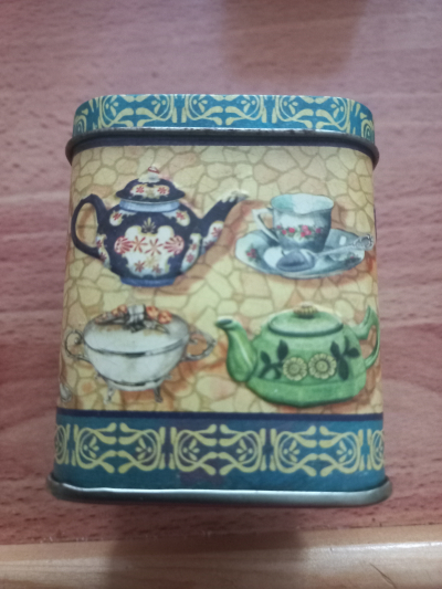 Kovová krabička motiv čaj