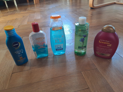 Gel po spálení, šampon, krém proti spálení, micelární voda