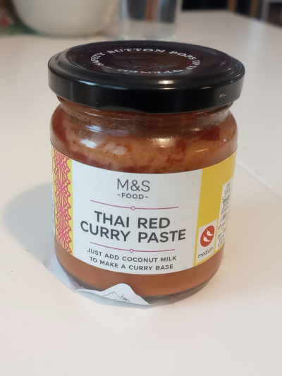 Thajská červená kari pasta, neotevřená